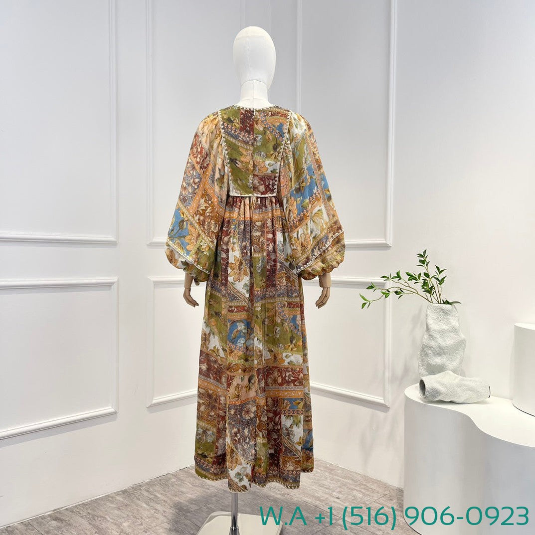 Zimmermann Vintage Embroidery Midi Dress