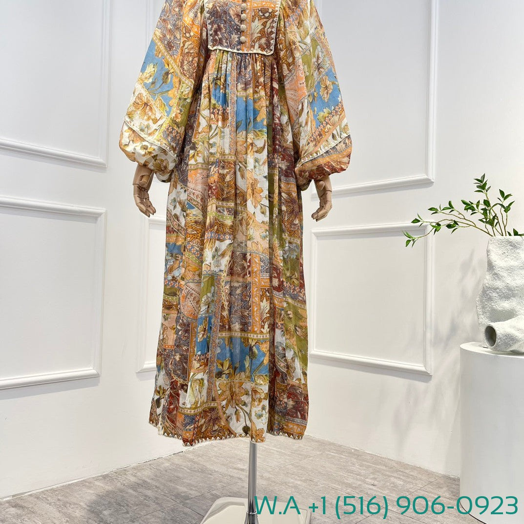 Zimmermann Vintage Embroidery Midi Dress