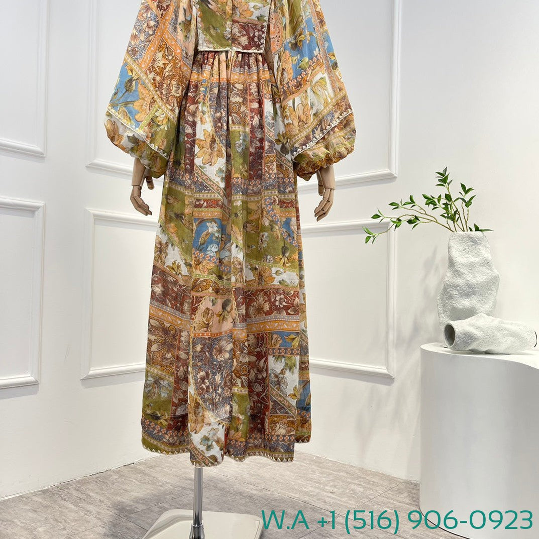 Zimmermann Vintage Embroidery Midi Dress