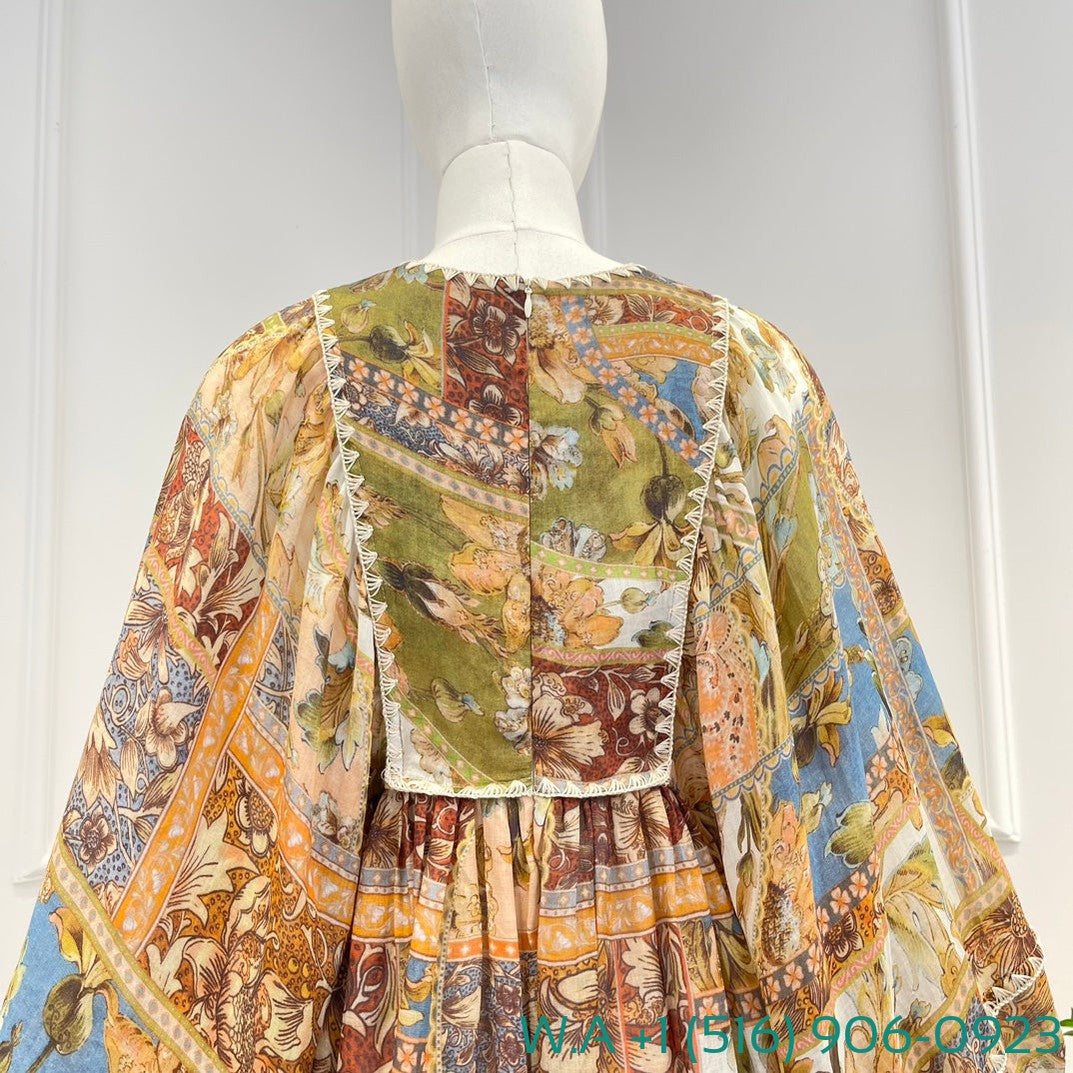 Zimmermann Vintage Embroidery Midi Dress