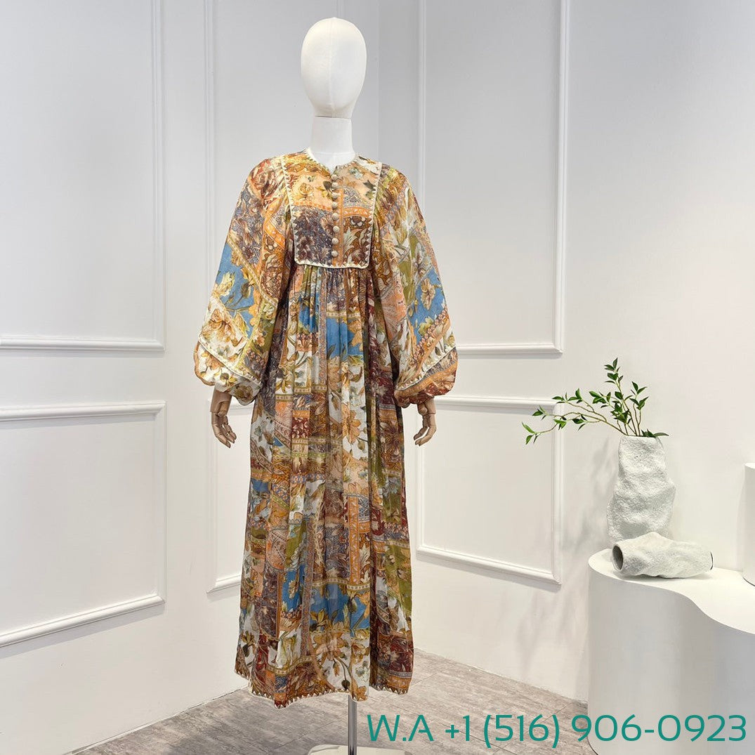 Zimmermann Vintage Embroidery Midi Dress