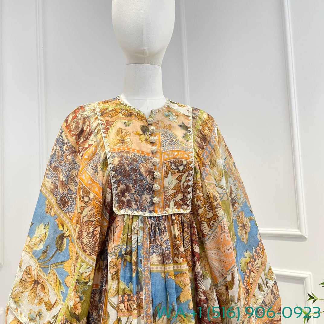 Zimmermann Vintage Embroidery Midi Dress