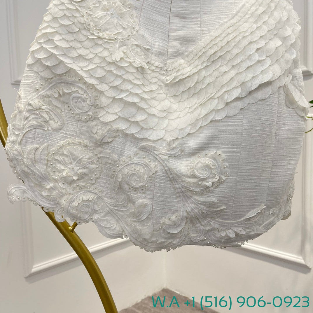 Zimmermann Lin Chip Lamination Mini Skirt