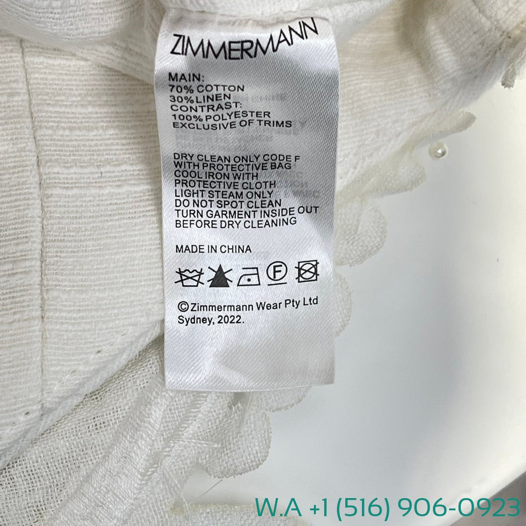 Zimmermann Lin Chip Lamination Mini Skirt