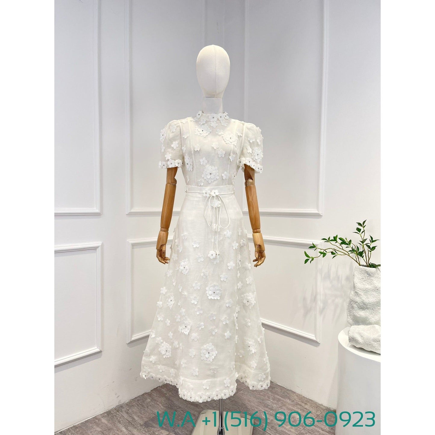 Zimmermann White Short Sleeve Petals Tassels Tops And Skirt Set