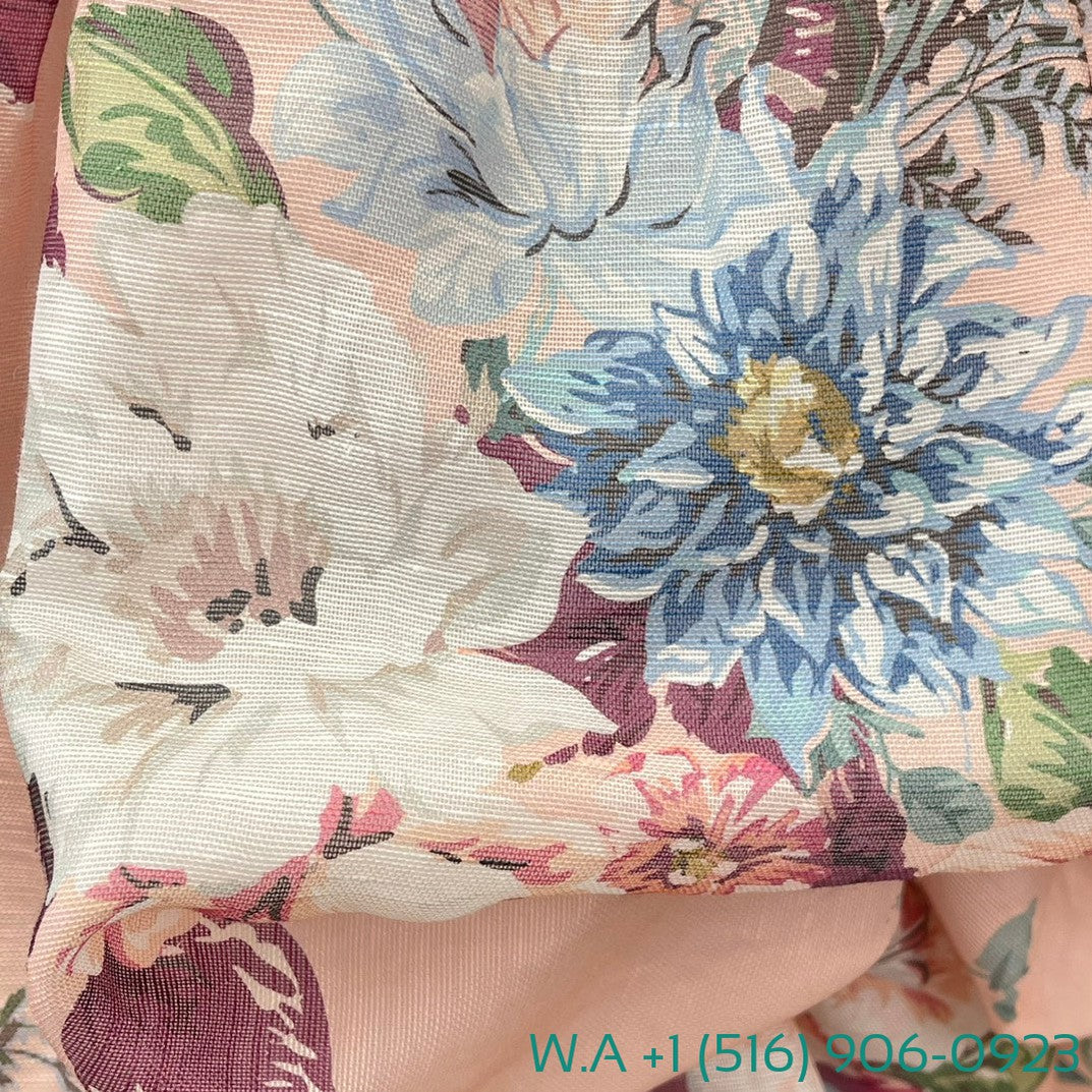 Zimmermann Pink Floral Print Sleeveless Mini Dress