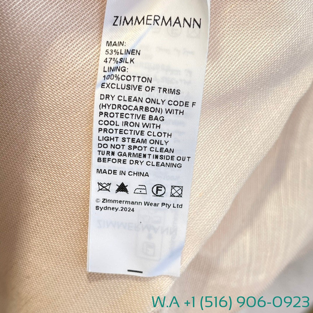 Zimmermann Pink Sleeveless Pleated Sling Midi Dress