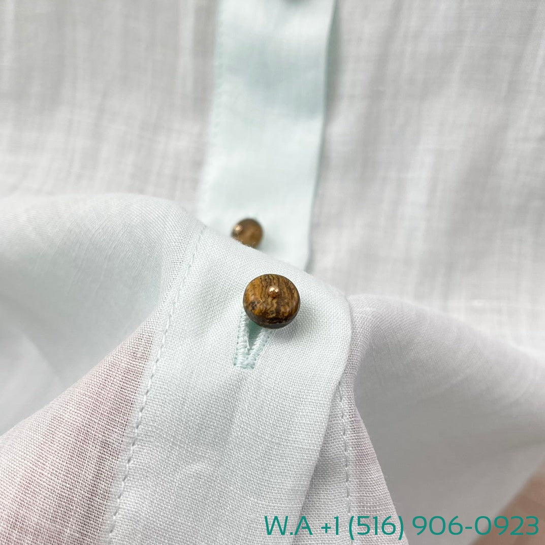 Zimmermann Mint Green Long Sleeve Blouse Tops