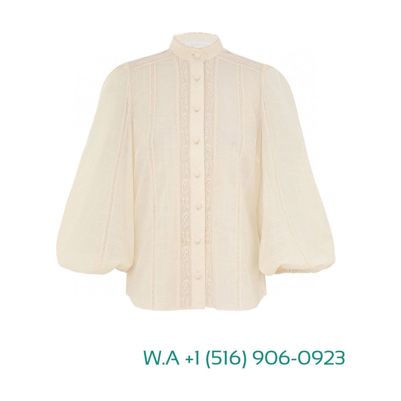 Zimmermann Cream White Long-Sleeve Blouse Tops