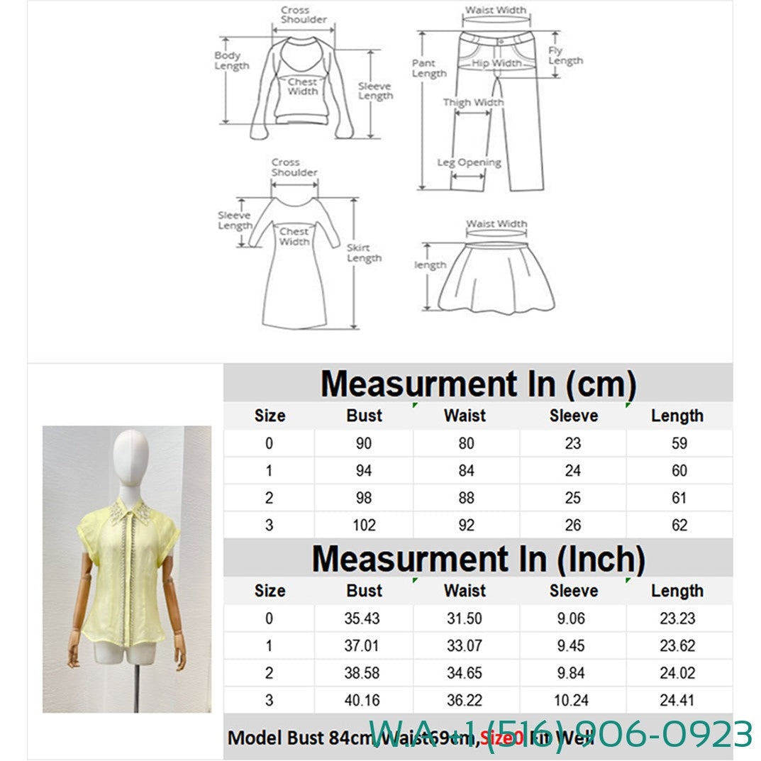 Zimmermann Yellow Short Sleeve Diamonds Shirt