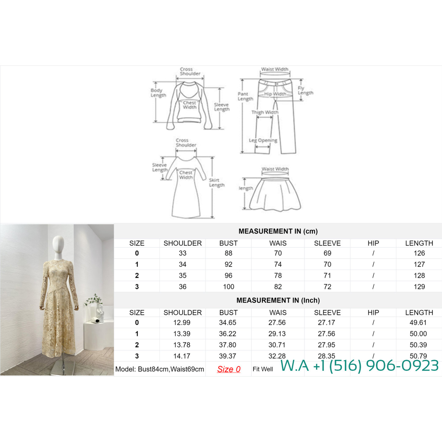 Zimmermann Beige Long Sleeve Hollow Out Lace Patchwork Tightens The Waist Midi Dress