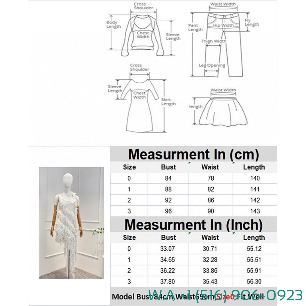 Zimmermann White Sleeveless Handwork Tassels Sequined Backless Irregular Halter Mini Dress