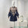 Zimmermann Navy Blue Paisley Print Long Sleeve Mini Dress