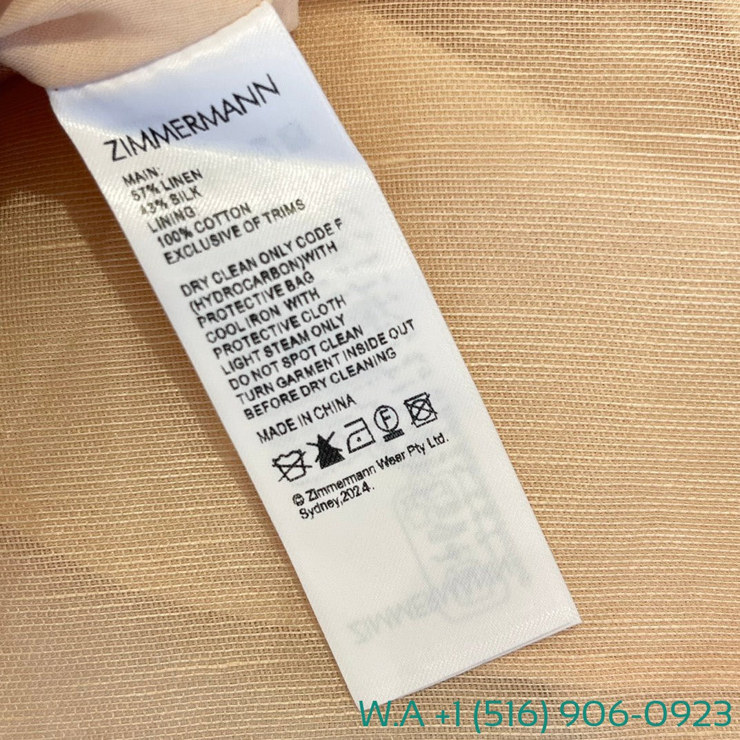 Zimmermann Nude Short Sleeve Flowers Appliqued Off-The-Shoulder Tube Maxi Dress